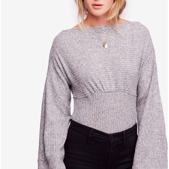 Free People Tops - HOST PICK🎉 Free People Grey Thermal Top